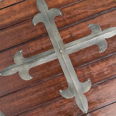 Rundschild mit Stahlbeschlägen (Holz) – Bild 5
