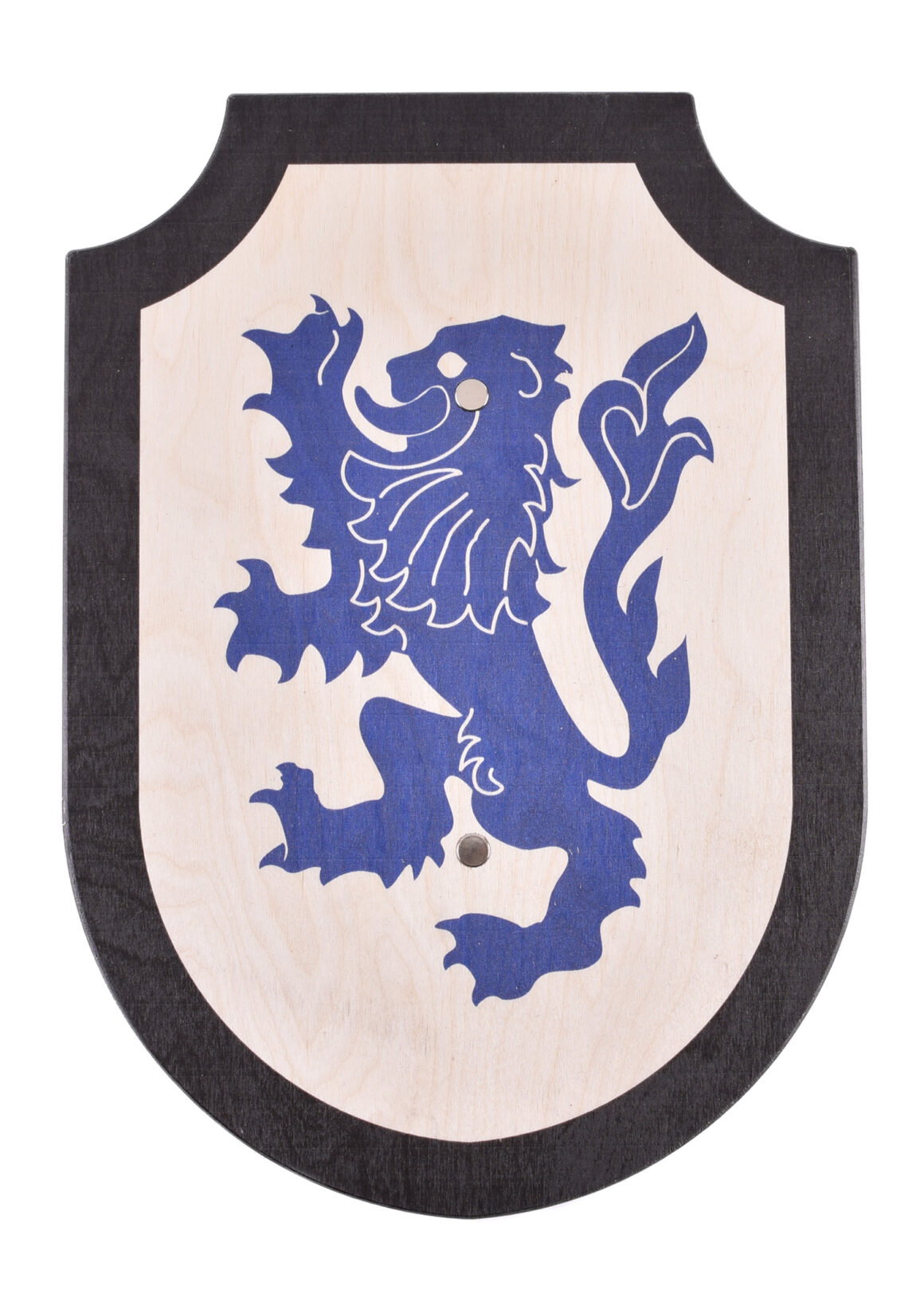 Battle Merchant Kinder Holzschild Ritter Johan Löwenmut Holz, blau - Vorderseite