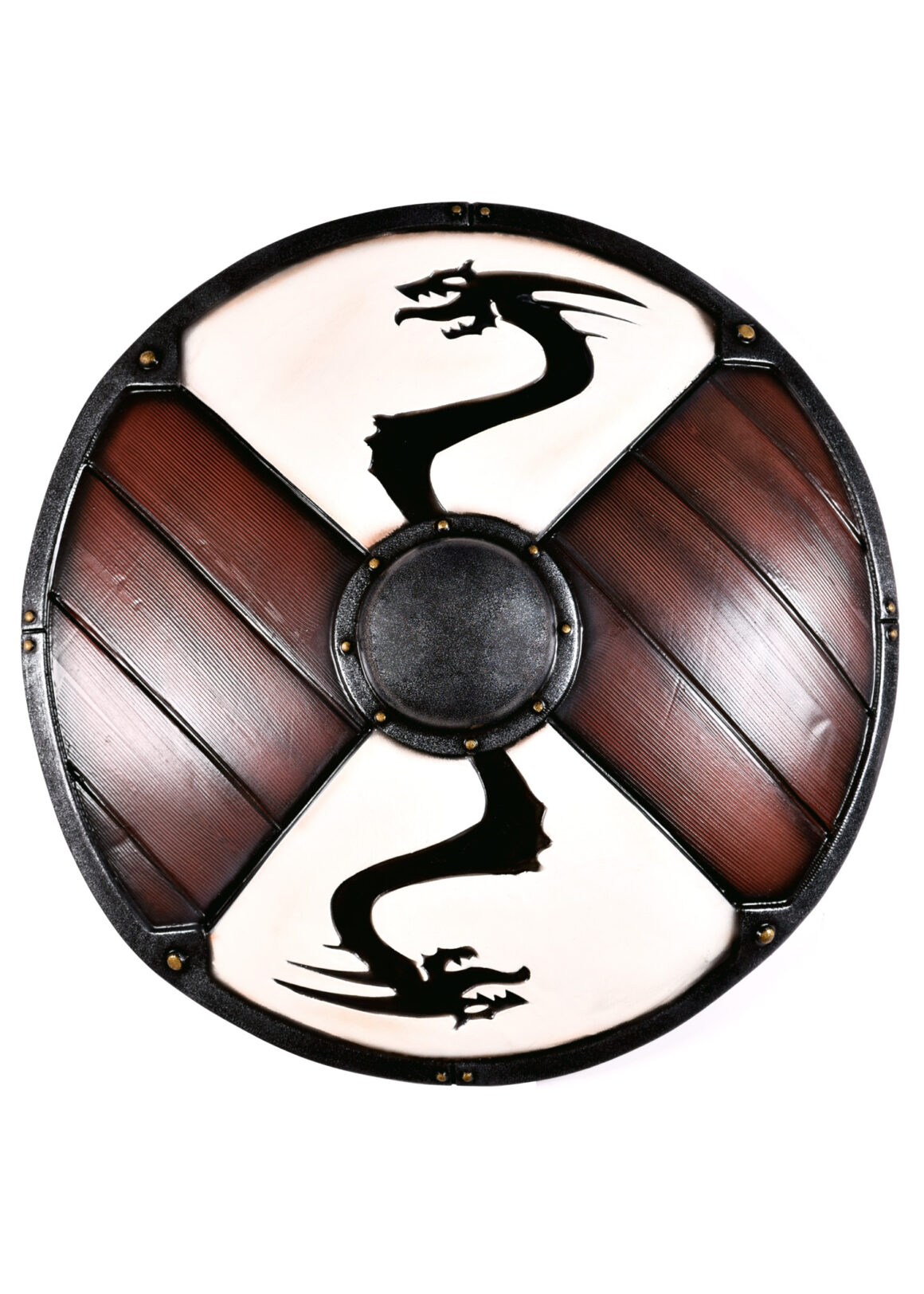 Epic Armoury – Wikingerschild mit Drachenmotiv, weiß (EVA-Schaum) - Vorderseite