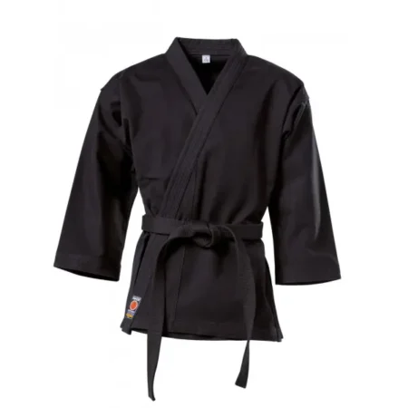 Kwon Karatejacke Traditional 8oz schwarz - Vorderansicht