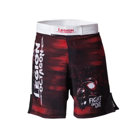 LEGION OCTAGON – MMA Shorts Fight or Die (schwarz-rot)