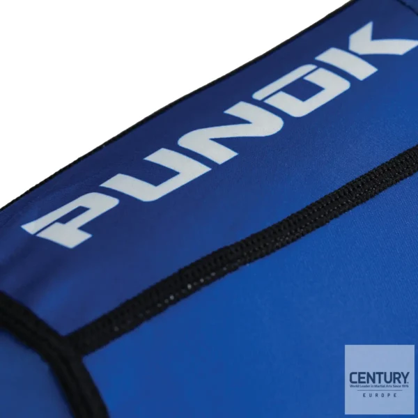 Punok Unisex Langarm Kompressionsshirt schwarz-blau-weiß - Nahaufnahme Nähte