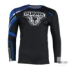 Punok Unisex Langarm Kompressionsshirt schwarz-blau-weiß - Vorderansicht