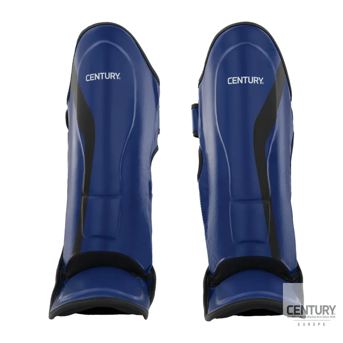 Century Schienbein Spannschutz C-Gear Determination Wako zertifiziert blau-schwarz - Vorderansicht