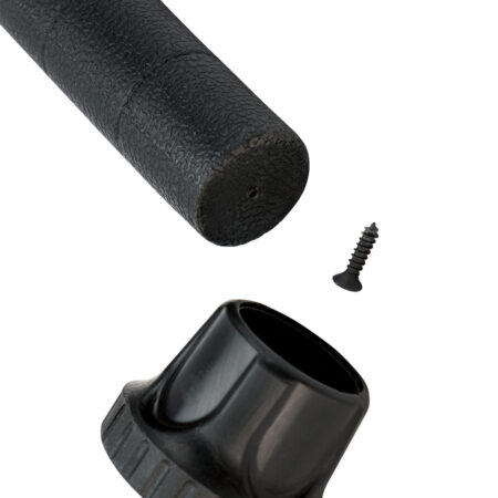 United Cutlery Gehstock Defense Hook Walking cane - Ansicht Gummistopper und Schraube gelöst vom Stock