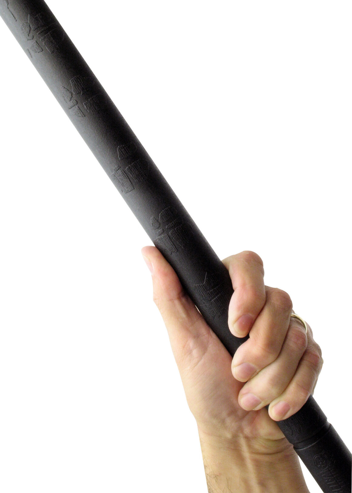 United Cutlery Night Watchman Escrima, ca. 71 cm (Kunststoff) - Hand hält den Stab Nahaufnahme