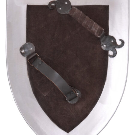 ULFBERTH Wappenschild mit Innenpolster (Stahl, Leder) - Rückansicht