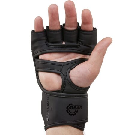 CEEROC MMA Handschuhe Black Mamba ohne Daumen mattschwarz - Innenhand
