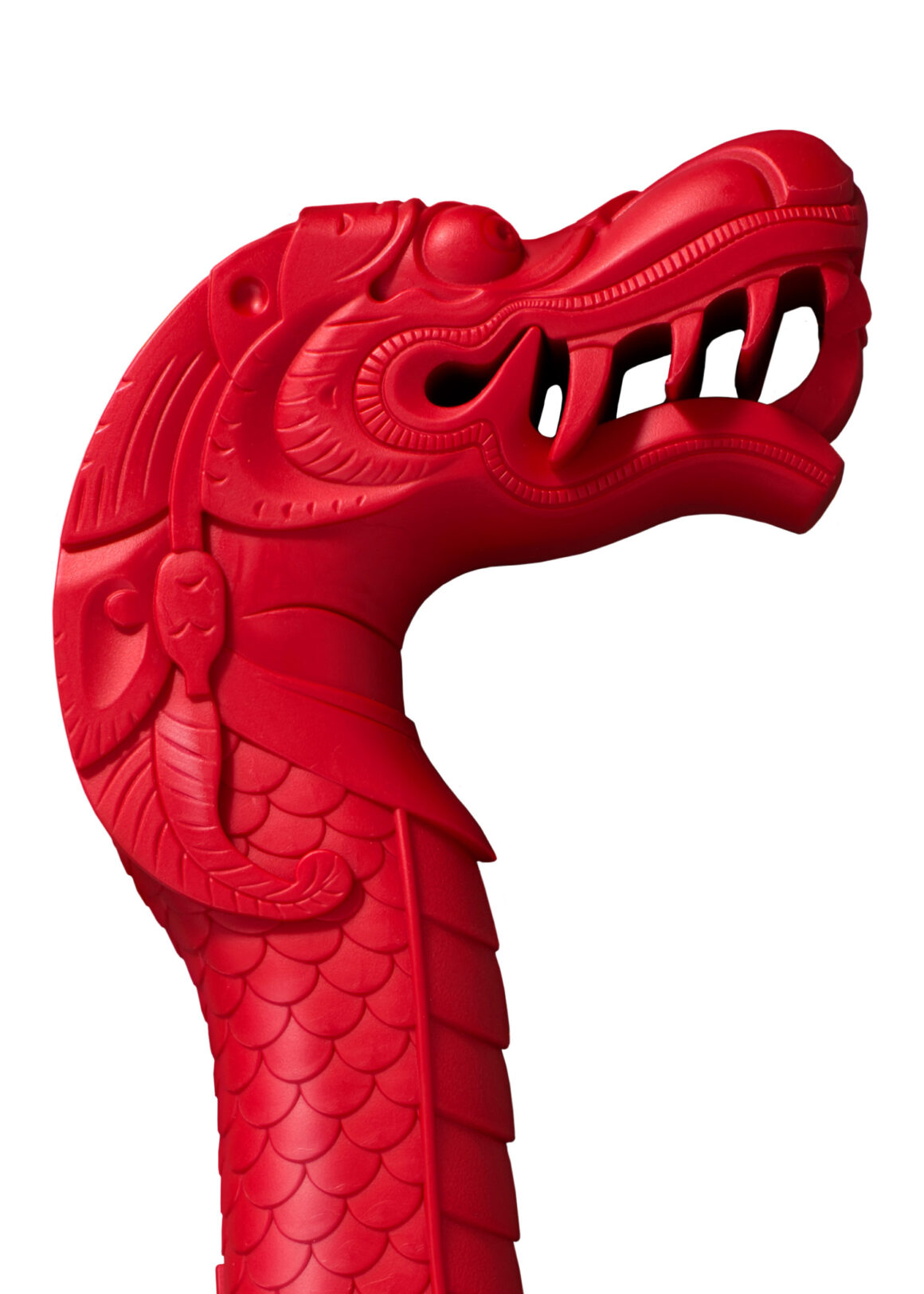 Cold Steel Gehstock Lucky Dragon rot - Nahaufnahme Griff