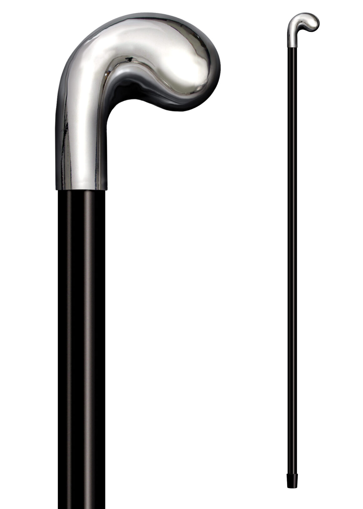 Cold Steel City Stick mit Pistolengriff, Gehstock aus Fiberglas - Nahaufnahme Griff und Ansicht ganzer Stock
