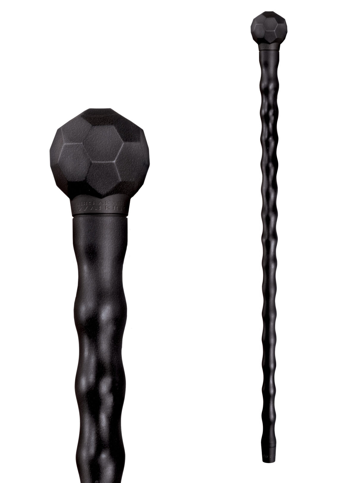 Cold Steel Gehstock Afrikanischer Gehstock Polypropylen - Nahaufnahme Griff und ganze Ansicht