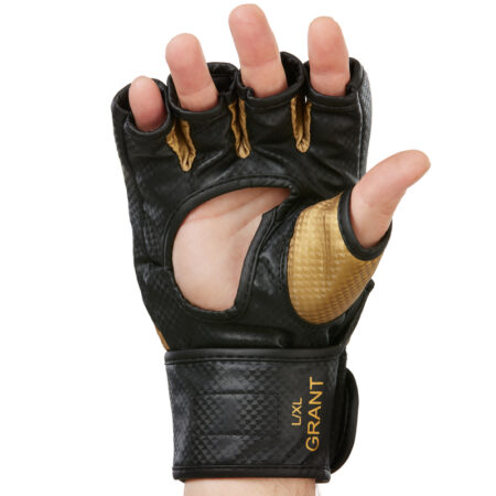 CEEROC MMA Handschuhe Grant vor gekrümmt mit Daumen gold - Innenhand