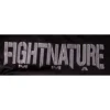 Fightnature MMA Cage Shorts schwarz-grau - Nahaufnahme Schriftzug Stickerei