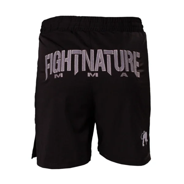 Fightnature MMA Cage Shorts schwarz-grau - Rückansicht