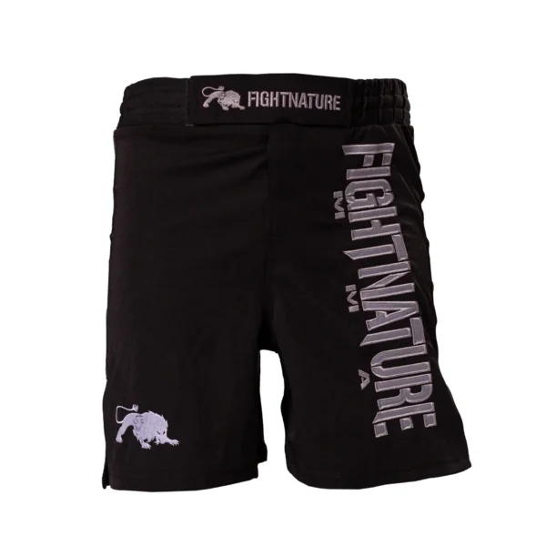 Fightnature MMA Cage Shorts schwarz-grau - Vorderansicht