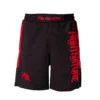 Fightnature MMA Cage Shorts schwarz-rot - Vorderansicht