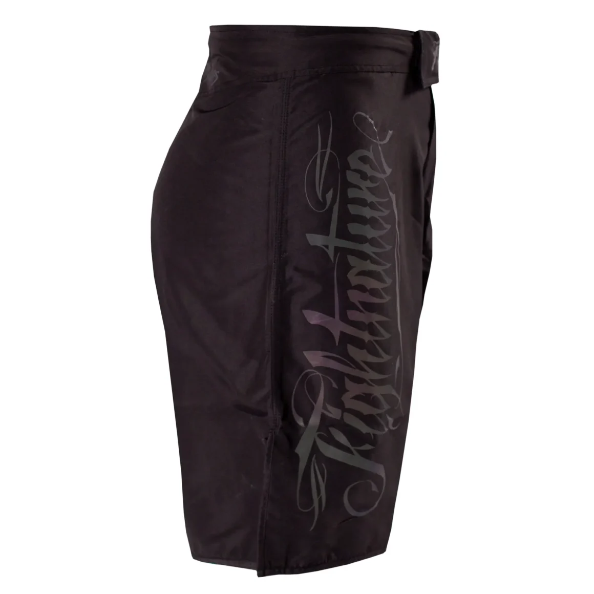 Fightnature MMA Shorts reflektierender Druck schwarz - Seitenansicht rechts