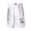 Fightnature MMA Shorts reflektierender Druck weiß - Vorderansicht