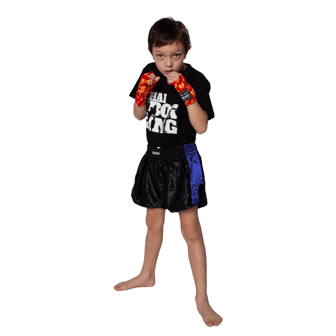 Kwon Clubline Thai Shorts schwarz-blau - Ansicht an Kind