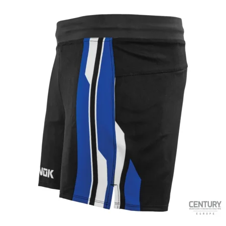 Punok Unisex Fight Shorts schwarz-blau-weiß - Seitenansicht