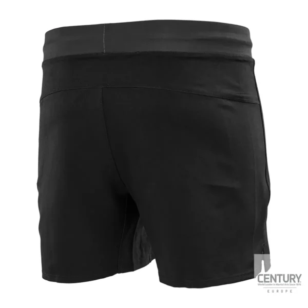 Punok Unisex Fight Shorts schwarz-blau-weiß - Rückansicht von rechts