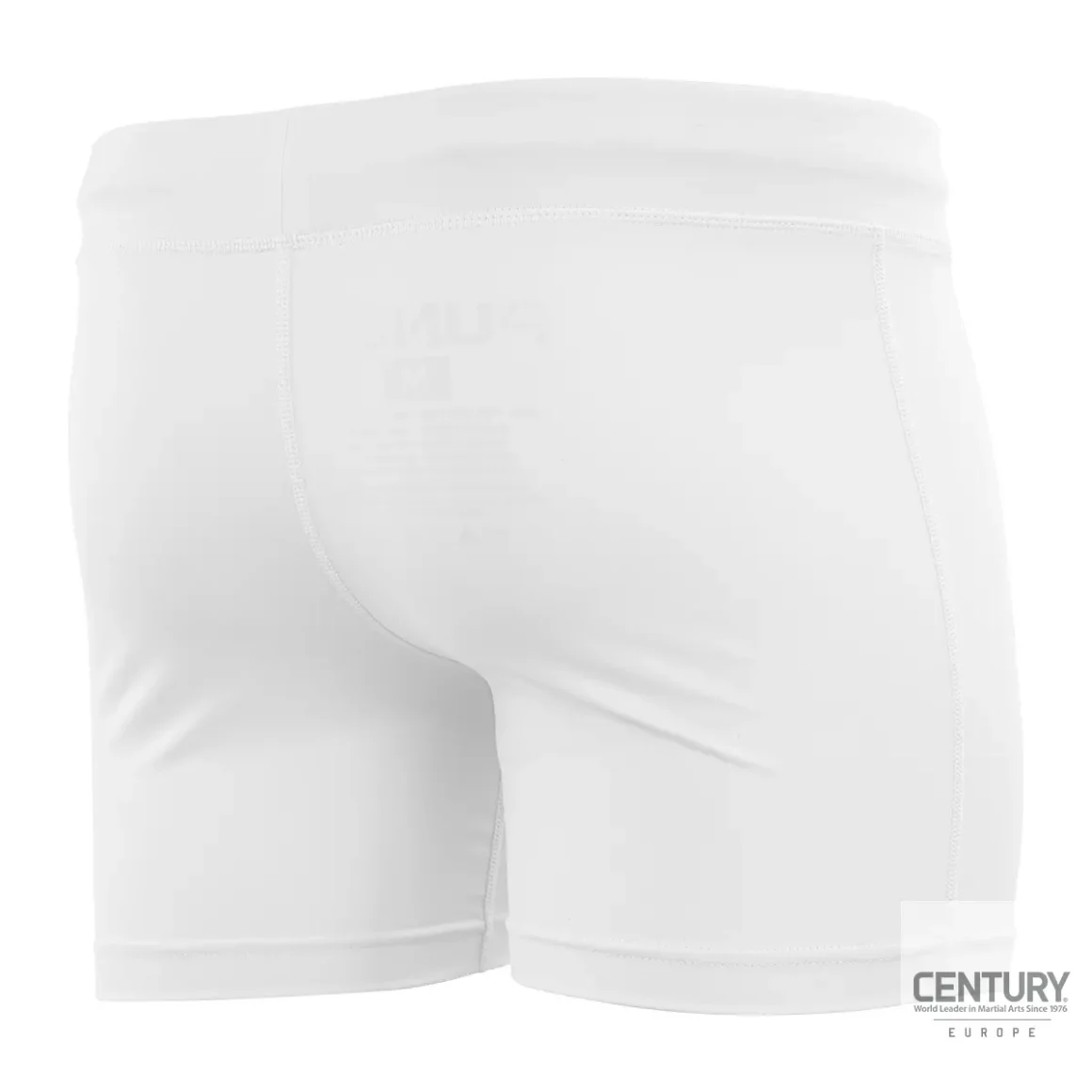 Punok Unisex Kompressionshorts weiß - seitliche Rückansicht von rechts
