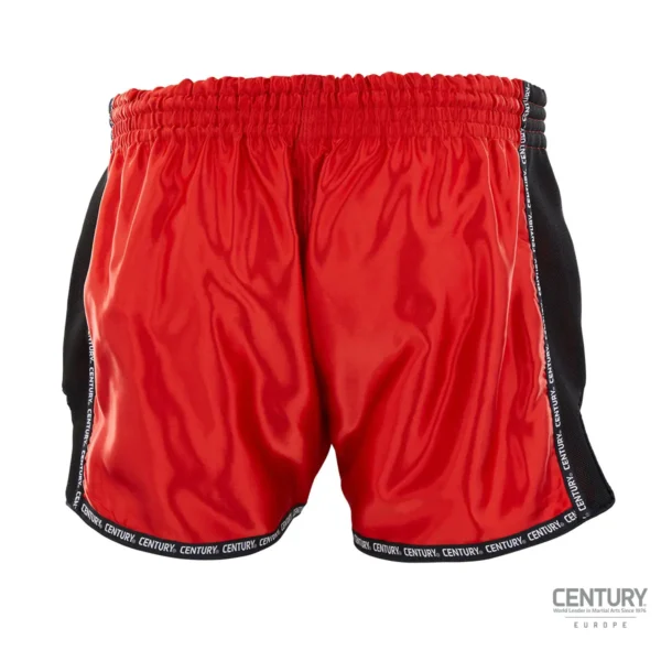 Century Wako C-Gear K1 Muay Thai Wettkampf Shorts rot-schwarz – Rückansicht