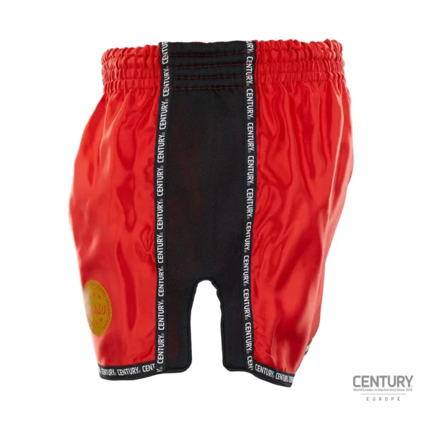 Century Wako C-Gear K1 Muay Thai Wettkampf Shorts rot-schwarz – Seitenansicht