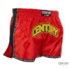 Century Wako C-Gear K1 Muay Thai Wettkampf Shorts rot-schwarz – seitliche Ansicht links