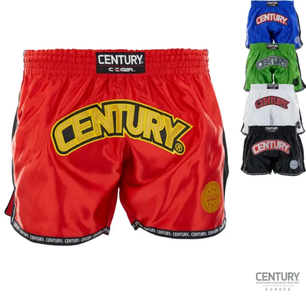 Century Wako C-Gear K1 Muay Thai Wettkampf Shorts rot, schwarz, blau, grün, weiß - Vorderansicht