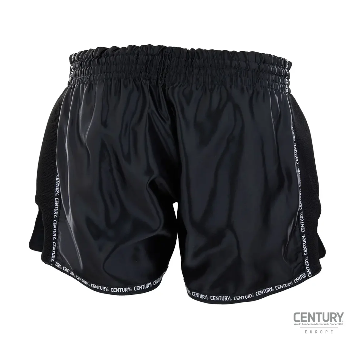 Century Wako C-Gear K1 Muay Thai Wettkampf Shorts schwarz-weiß – Rückansicht