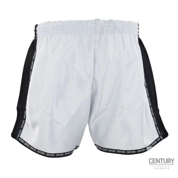 Century Wako C-Gear K1 Muay Thai Wettkampf Shorts weiß-schwarz – Rückansicht