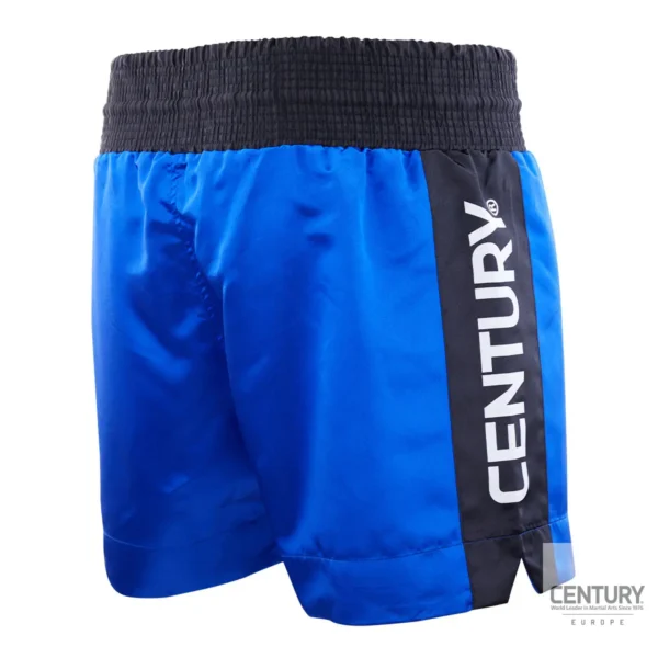 Century Wako C Gear Kickboxing Wettkampf Shorts blau-schwarz – Rückseite von rechts