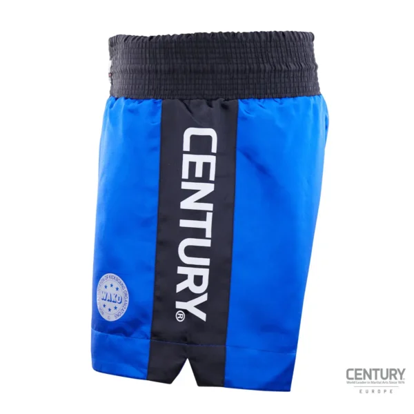 Century Wako C Gear Kickboxing Wettkampf Shorts blau-schwarz – Seitenansicht von links