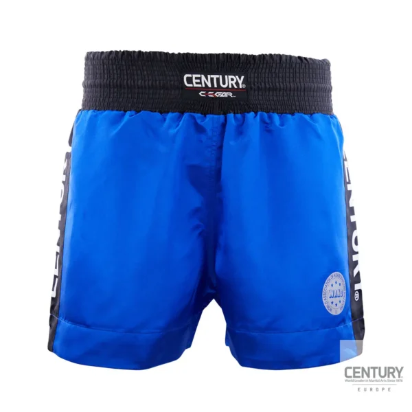 Century Wako C Gear Kickboxing Wettkampf Shorts blau-schwarz – Vorderansicht