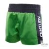 Century Wako C Gear Kickboxing Wettkampf Shorts schwarz-grün – Rückseite von rechts