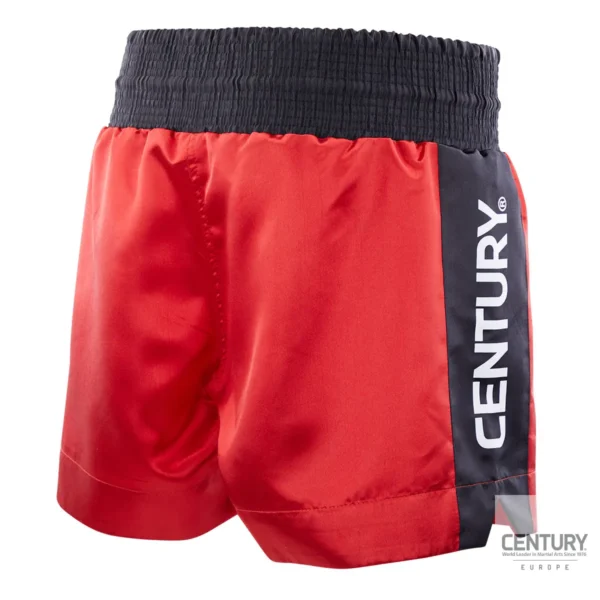 Century Wako C Gear Kickboxing Wettkampf Shorts rot-schwarz – Rückseite von rechts