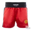 Century Wako C Gear Kickboxing Wettkampf Shorts rot-schwarz – Vorderansicht