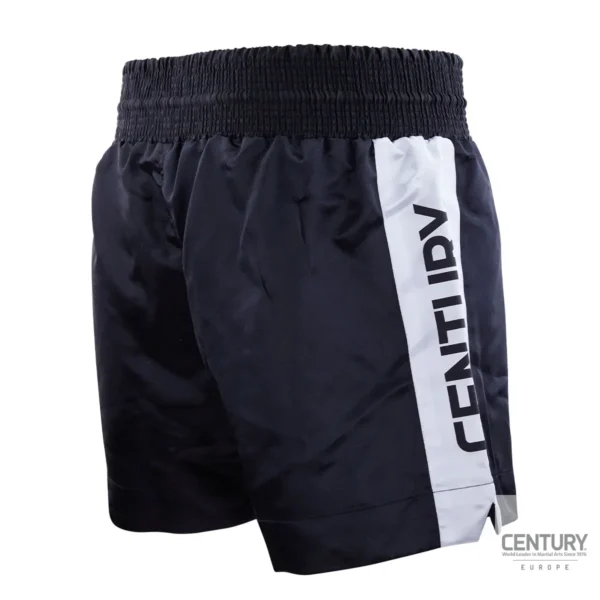 Century Wako C Gear Kickboxing Wettkampf Shorts schwarz-weiß – Rückseite von rechts