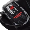 FOX-FIGHT GS7 Gel Focus Pads Handpratzen aus echtem Leder schwarz-weiß - Schlaufe Nahaufnahme