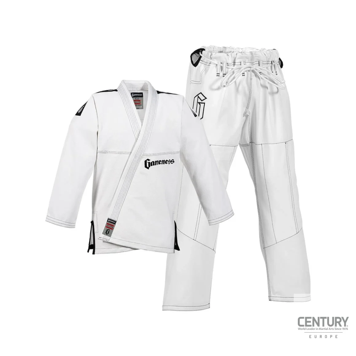 Gameness Pearl Gi weiß - Jacke und Hose Vorderansicht