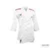 Punok WKF Wettkampf Kumite Uniform 3 Teile Set weiß - Jacke (rot) Vorderansicht