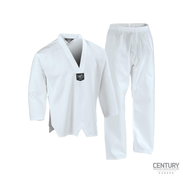 Century TKD LW Student Uniform 6 oz. weiß - Jacke und Hose Vorderansicht