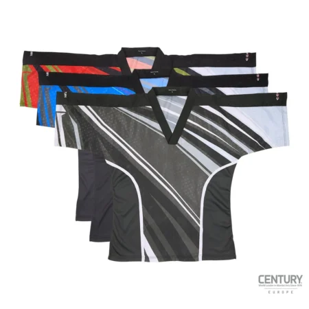 CENTURY – Uniform Shirt C-GEAR Integrity WAKO zertifiziert (schwarz-grau/rot/blau)