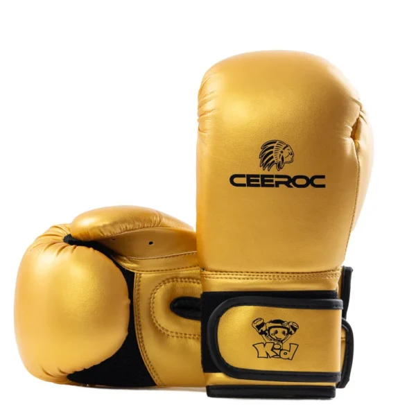 Ceeroc Kinder Boxhandschuhe Kid air-cooled gold - Oberhand und Innenhandschuh Ansicht