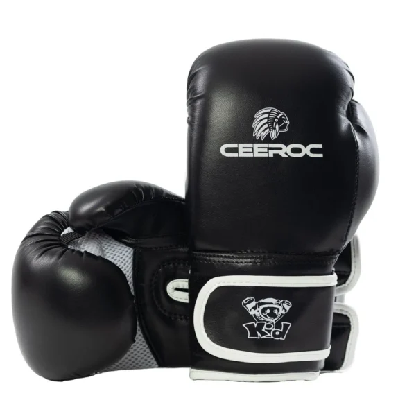 CEEROC Kinder Boxhandschuhe Kid air-cooled schwarz - Oberhand und Innenhandschuh Ansicht
