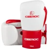 CEEROC Profi Boxhandschuhe Leder 10 oz weiß-rot - Ober- und Innenhand