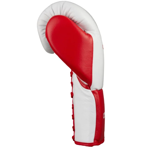 CEEROC Profi Boxhandschuhe Leder 10 oz weiß-rot - Seitenansicht