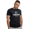 CEEROC Kickboxing T-Shirt Black/White - Vorderansicht an einem Mann