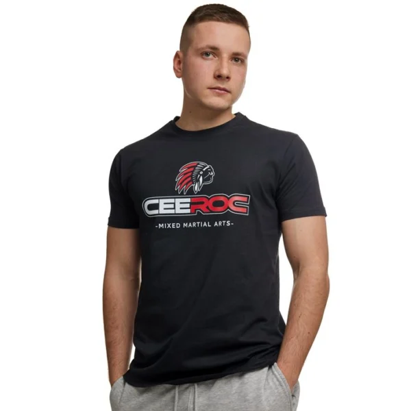 CEEROC MMA T-Shirt Black/Red - Vorderansicht